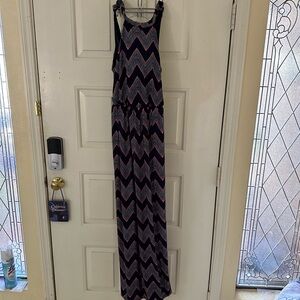 Maxi Dress with Chevron Pattern